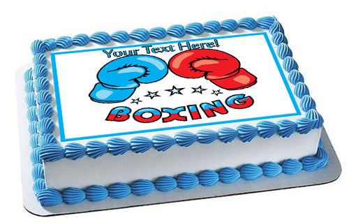 Boxing Gloves - Edible Cake Topper, Cupcake Toppers, Strips