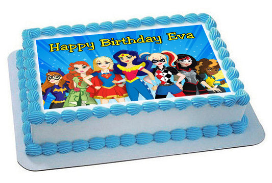 DC Superhero Girls - Edible Cake Topper, Cupcake Toppers, Strips