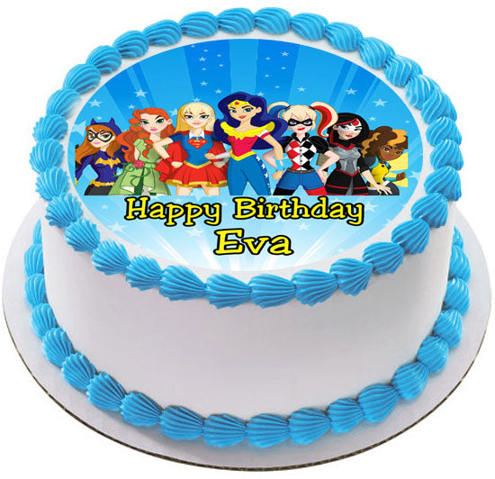 DC Superhero Girls - Edible Cake Topper, Cupcake Toppers, Strips