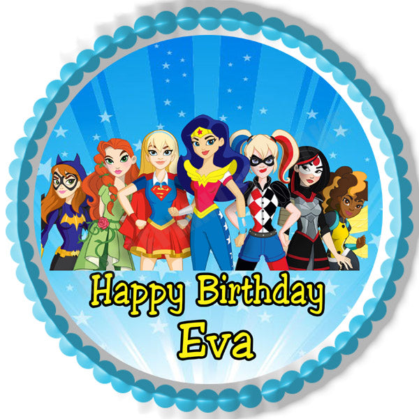 DC Superhero Girls - Edible Cake Topper, Cupcake Toppers, Strips