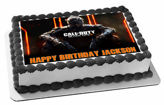 Call of Duty Ops 3 - Edible Cake Topper, Cupcake Toppers, Strips