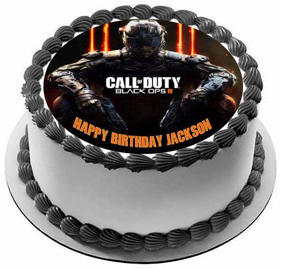 Call of Duty Ops 3 - Edible Cake Topper, Cupcake Toppers, Strips