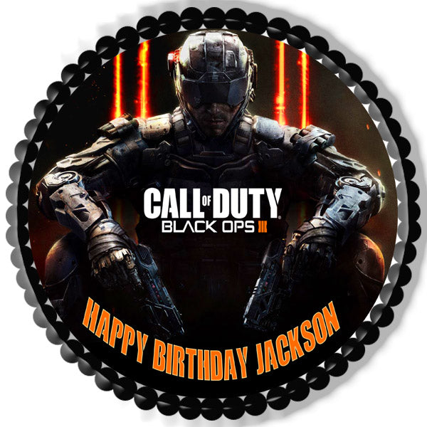 Call of Duty Ops 3 - Edible Cake Topper, Cupcake Toppers, Strips