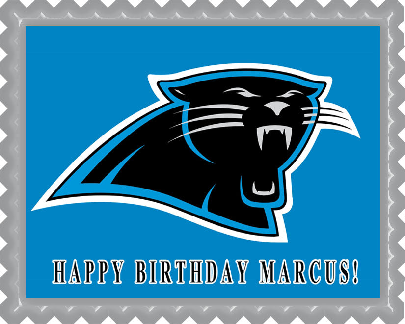 Carolina Panthers - Edible Cake Topper, Cupcake Toppers, Strips