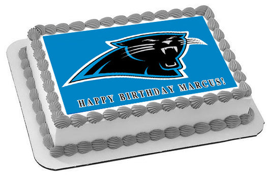 Carolina Panthers - Edible Cake Topper, Cupcake Toppers, Strips