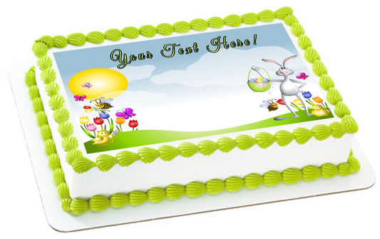 Cartoon Easter Animals Spring - Edible Cake Topper, Cupcake Toppers, Strips