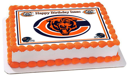 Chicago Bears - Edible Cake Topper, Cupcake Toppers, Strips