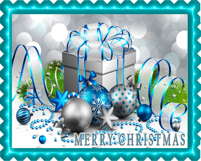 Christmas 6 Edible Birthday Cake Topper OR Cupcake Topper, Decor - Edible Prints On Cake (Edible Cake &Cupcake Topper)