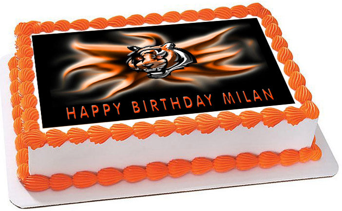 CINCINNATI BENGALS (Nr2) - Edible Cake Topper, Cupcake Toppers, Strips