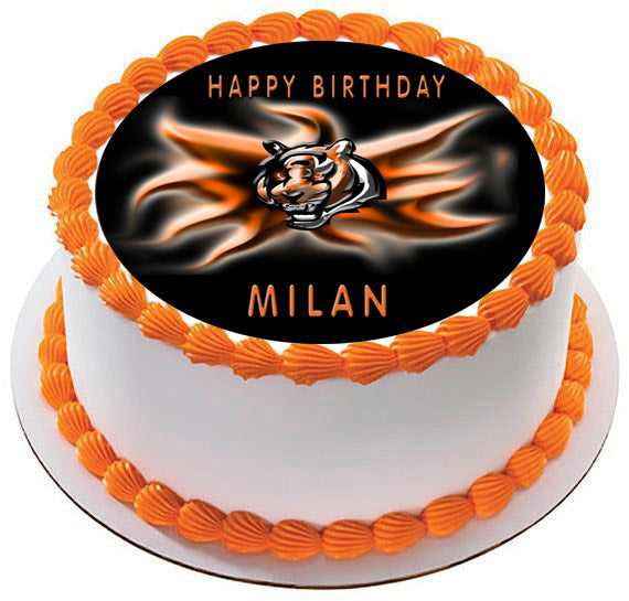 CINCINNATI BENGALS (Nr2) - Edible Cake Topper, Cupcake Toppers, Strips