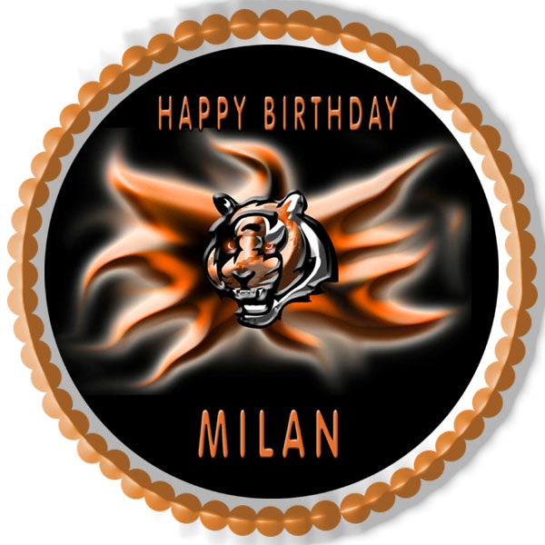 CINCINNATI BENGALS (Nr2) - Edible Cake Topper, Cupcake Toppers, Strips