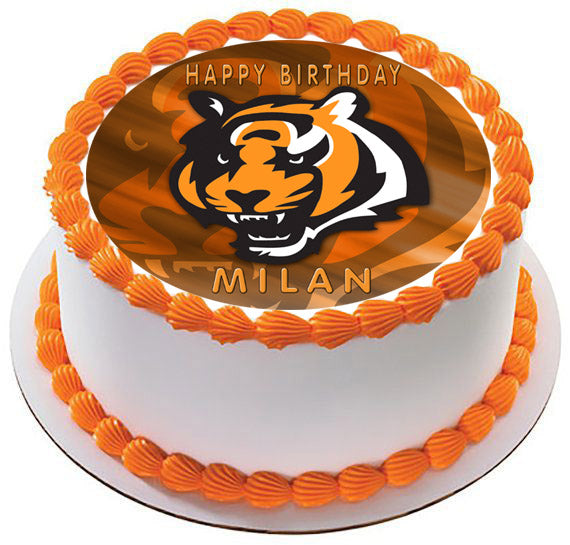 CINCINNATI BENGALS (Nr3) - Edible Cake Topper, Cupcake Toppers, Strips