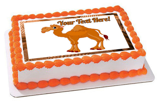 Cute Funny Camel - Edible Cake Topper, Cupcake Toppers, Strips