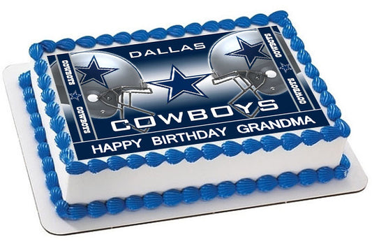 Dallas Cowboys (Nr2) - Edible Cake Topper, Cupcake Toppers, Strips