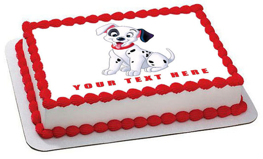 Dalmatian - Edible Cake Topper, Cupcake Toppers, Strips