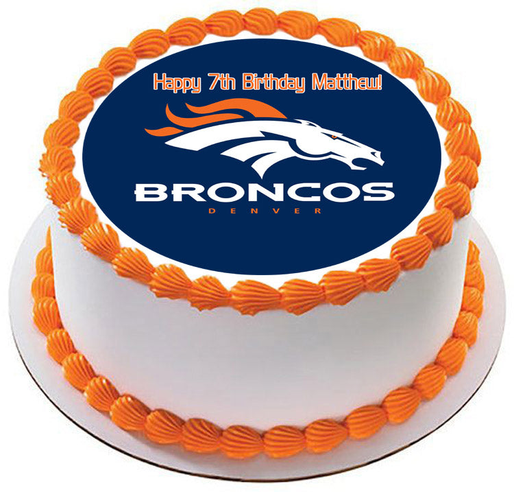 Denver Broncos (Nr2) - Edible Cake Topper, Cupcake Toppers, Strips