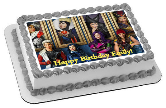 Descendants - Edible Cake Topper, Cupcake Toppers, Strips