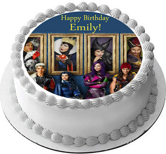 Descendants - Edible Cake Topper, Cupcake Toppers, Strips