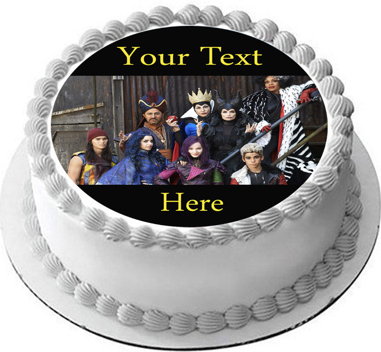 Descendants (Nr3) - Edible Cake Topper, Cupcake Toppers, Strips