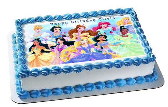 Disney Princess - Edible Cake Topper, Cupcake Toppers, Strips