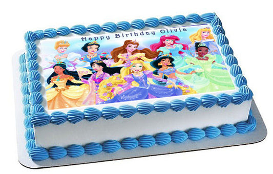 Disney Princess - Edible Cake Topper, Cupcake Toppers, Strips