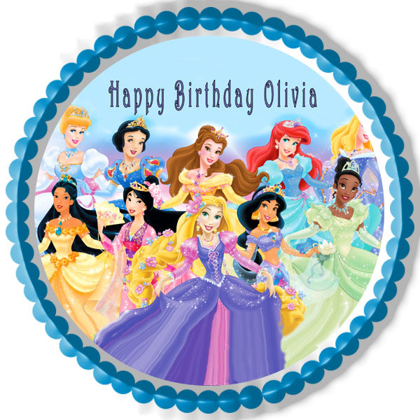 Disney Princess - Edible Cake Topper, Cupcake Toppers, Strips