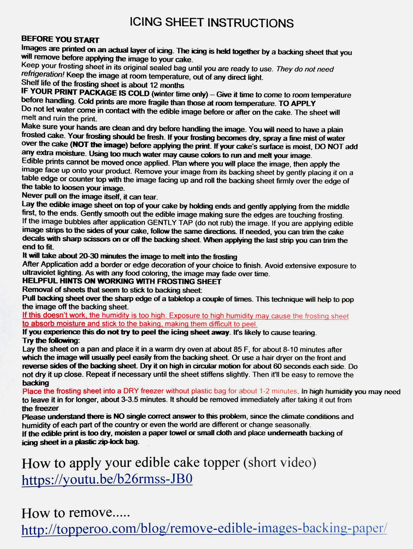 Nutrition Facts, Kosher Certificate for edible shelf, instructions (not for sell, just info)