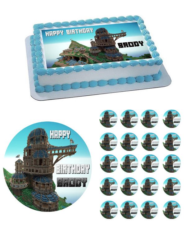 MINECRAFT Characters 4 - Edible Cake Topper OR Cupcake Topper, Decor