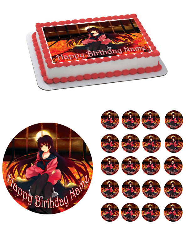Kanoe Yuuko Edible Birthday Cake Topper OR Cupcake Topper, Decor - Edible Prints On Cake (Edible Cake &Cupcake Topper)