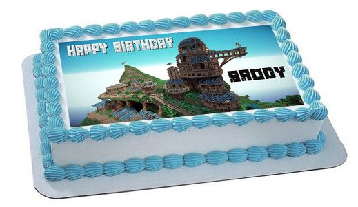 MINECRAFT Characters 4 Edible Birthday Cake Topper OR Cupcake Topper, Decor - Edible Prints On Cake (Edible Cake &Cupcake Topper)