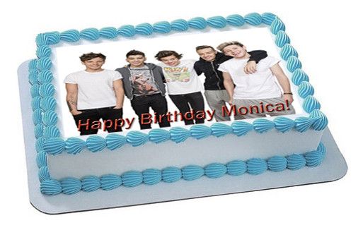 One Direction 1 Edible Birthday Cake Topper OR Cupcake Topper, Decor - Edible Prints On Cake (Edible Cake &Cupcake Topper)