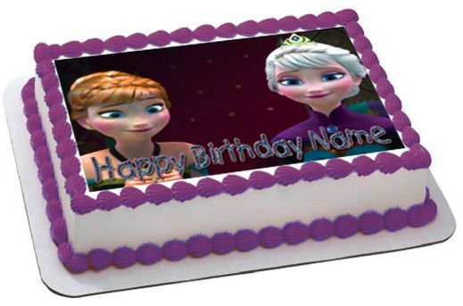 FROZEN 2  Edible Birthday Cake Topper OR Cupcake Topper, Decor - Edible Prints On Cake (Edible Cake &Cupcake Topper)