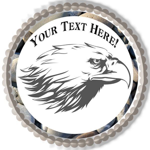 Eagle Head - Edible Cake Topper, Cupcake Toppers, Strips