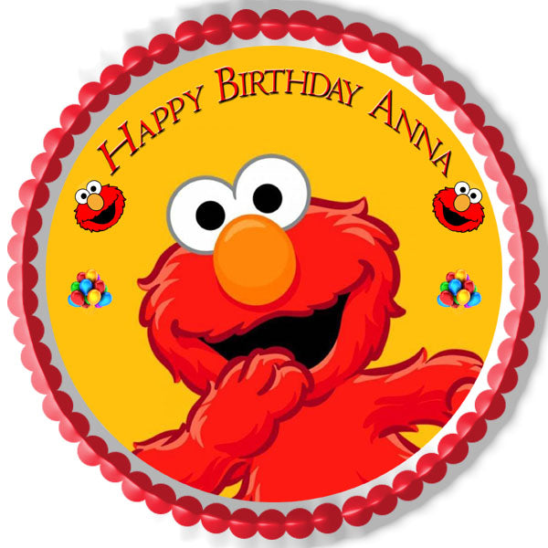 Elmo - Edible Cake Topper, Cupcake Toppers, Strips