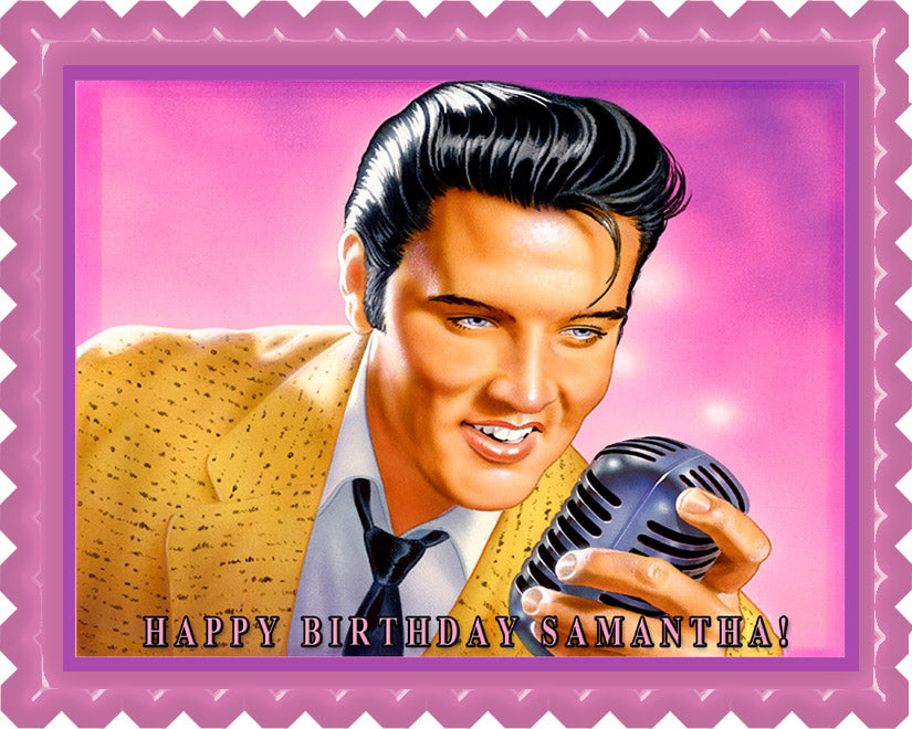 Elvis Presley - Edible Cake Topper, Cupcake Toppers, Strips