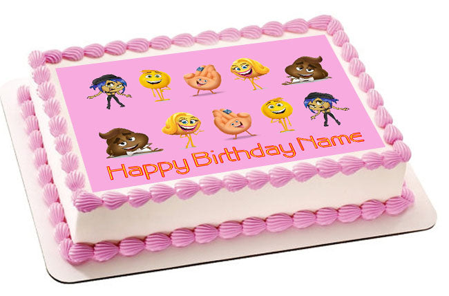 The Emoji Movie (B) - Edible Cake Topper OR Cupcake Topper, Decor