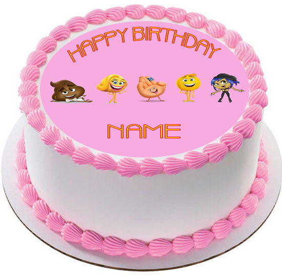 The Emoji Movie (B) - Edible Cake Topper OR Cupcake Topper, Decor