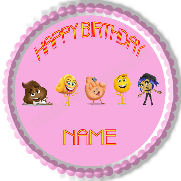 The Emoji Movie (B) - Edible Cake Topper OR Cupcake Topper, Decor