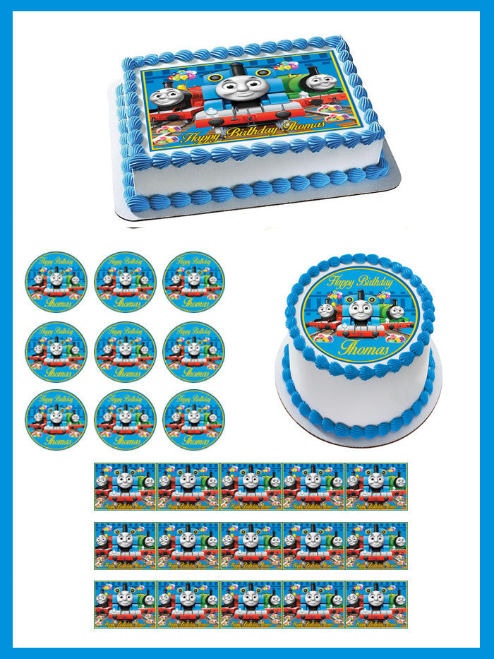 Thomas Train (Nr2) - Edible Cake Topper OR Cupcake Topper, Decor