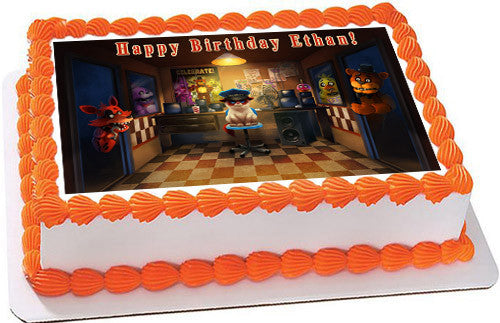FNAF Five NIGHTS At FREDDY'S Grumpy Cat Edible Cake Topper & Cupcake Toppers