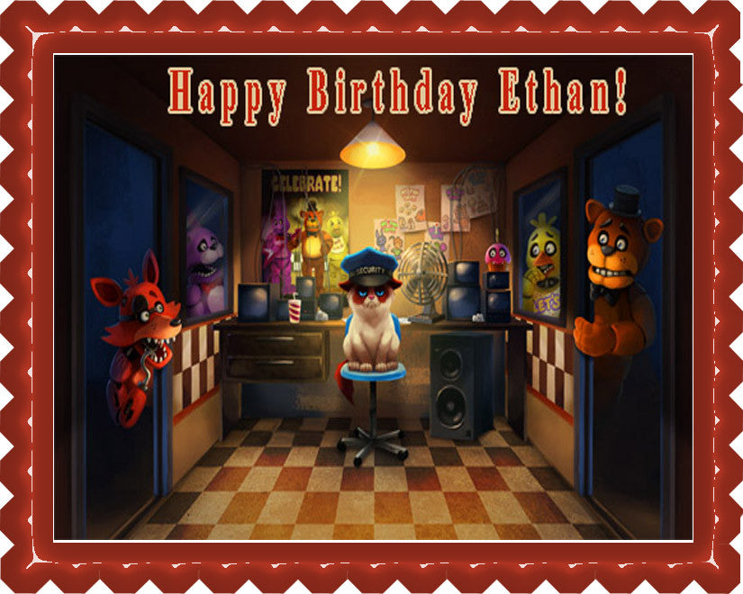 FNAF Five NIGHTS At FREDDY'S Grumpy Cat Edible Cake Topper & Cupcake T – EPOC-PRINT fnaf-five-nights-at-freddy-s-grumpy-cat-edible-cake-topper-cupcake-t-epoc-print