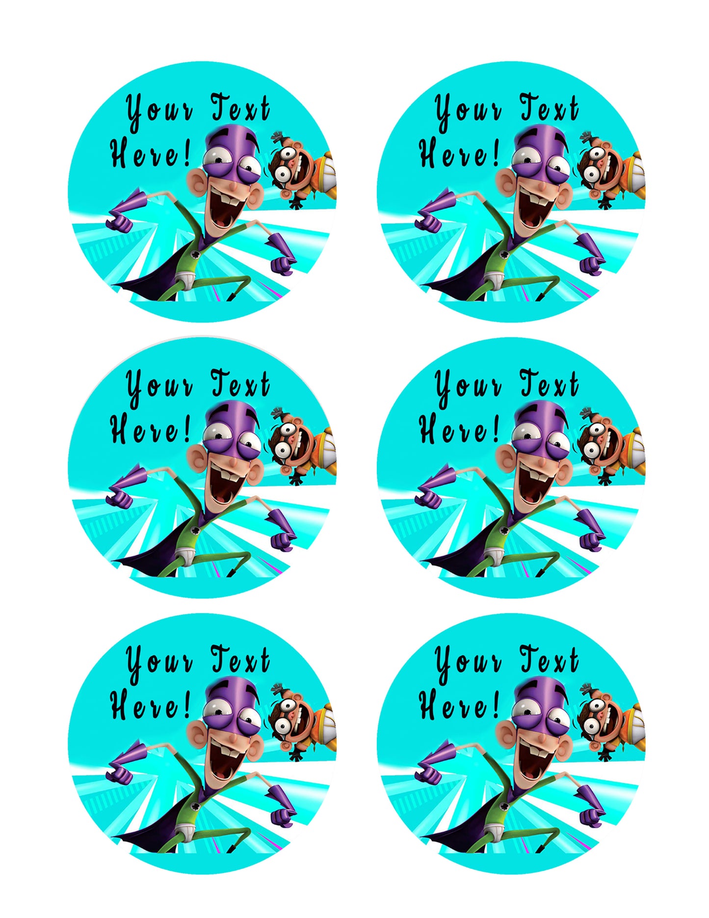 Fanboy and Chum Chum (Nr2) - Edible Cake Topper, Cupcake Toppers, Strips