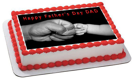 Father's Day 2 Edible Birthday Cake Topper OR Cupcake Topper, Decor - Edible Prints On Cake (Edible Cake &Cupcake Topper)