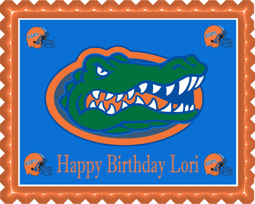 Florida Gators - Edible Cake Topper, Cupcake Toppers, Strips