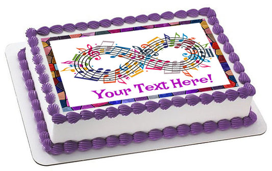 Forever Music - Edible Cake Topper, Cupcake Toppers, Strips