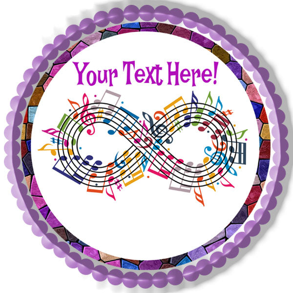 Forever Music - Edible Cake Topper, Cupcake Toppers, Strips