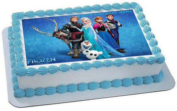 FROZEN 3  Edible Birthday Cake Topper OR Cupcake Topper, Decor - Edible Prints On Cake (Edible Cake &Cupcake Topper)