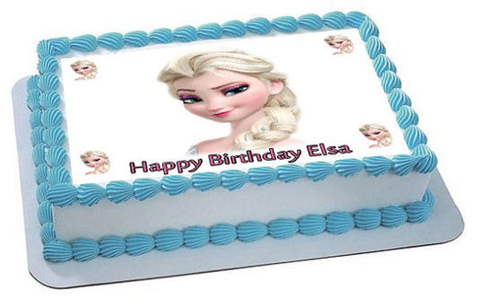 Frozen Elsa Face (Nr2) - Edible Cake Topper OR Cupcake Topper, Decor