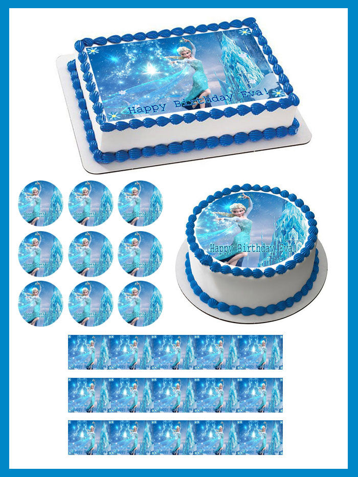 Frozen Elsa - Edible Cake Topper OR Cupcake Topper, Decor