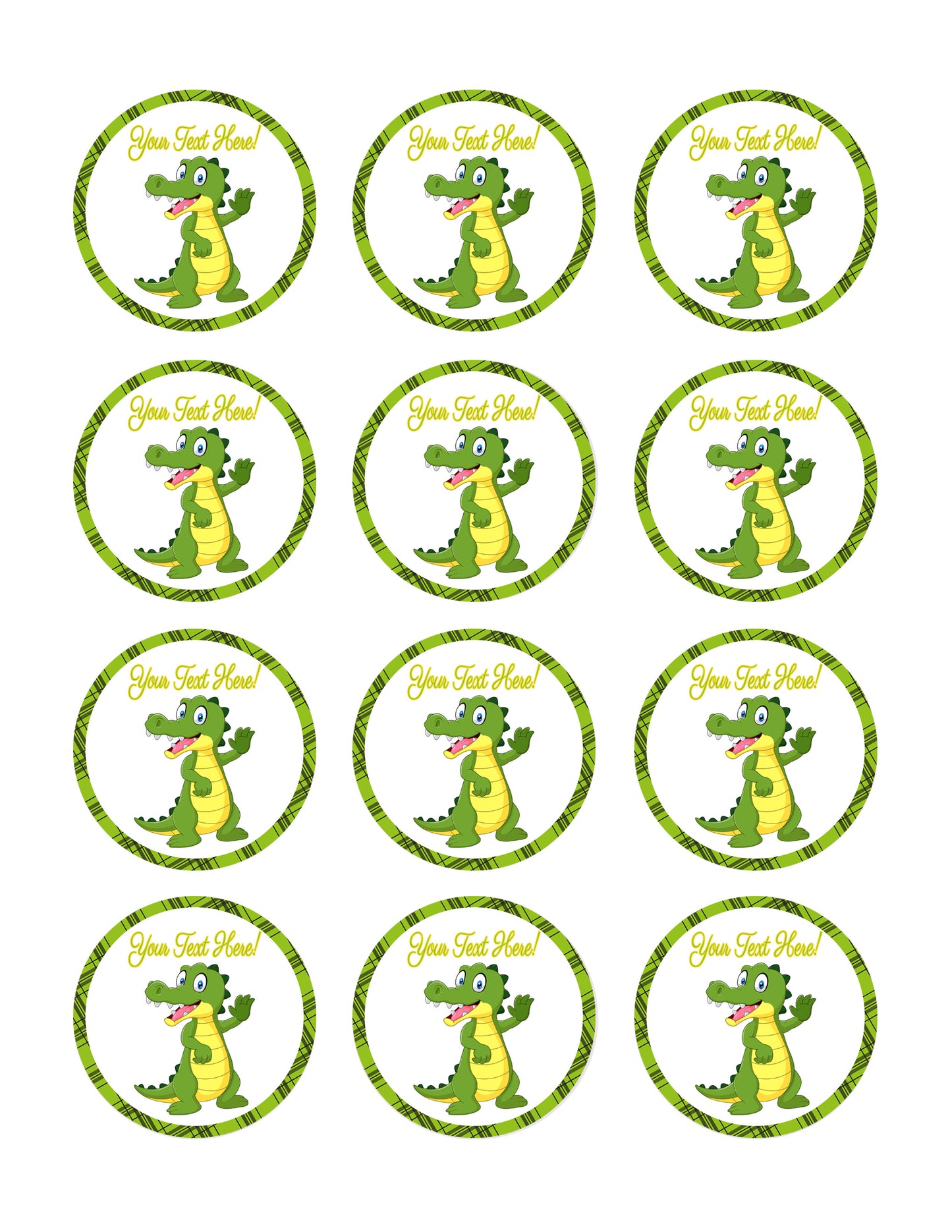 Funny Dragon - Edible Cake Topper, Cupcake Toppers, Strips
